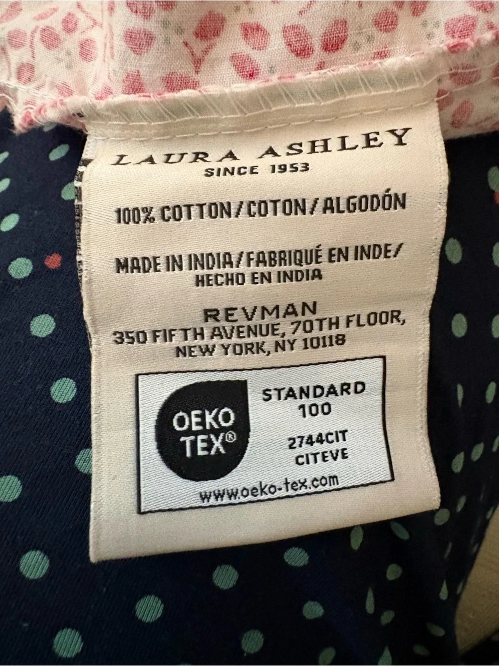 Laura Ashley Queen Fitted Sheet & Pillowcase Set – Red/White Floral Berry Print